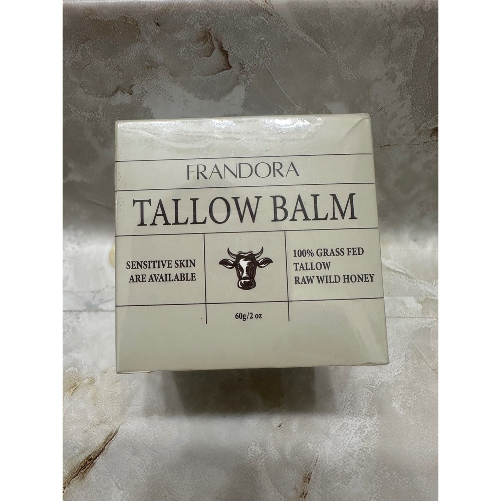 FRANDORA Tallow Balm 100% Grass Fed Tallow Raw Wild Honey Sensitive Skin 2oz New